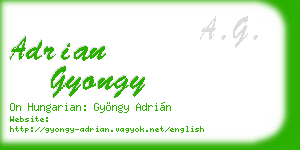 adrian gyongy business card