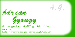 adrian gyongy business card